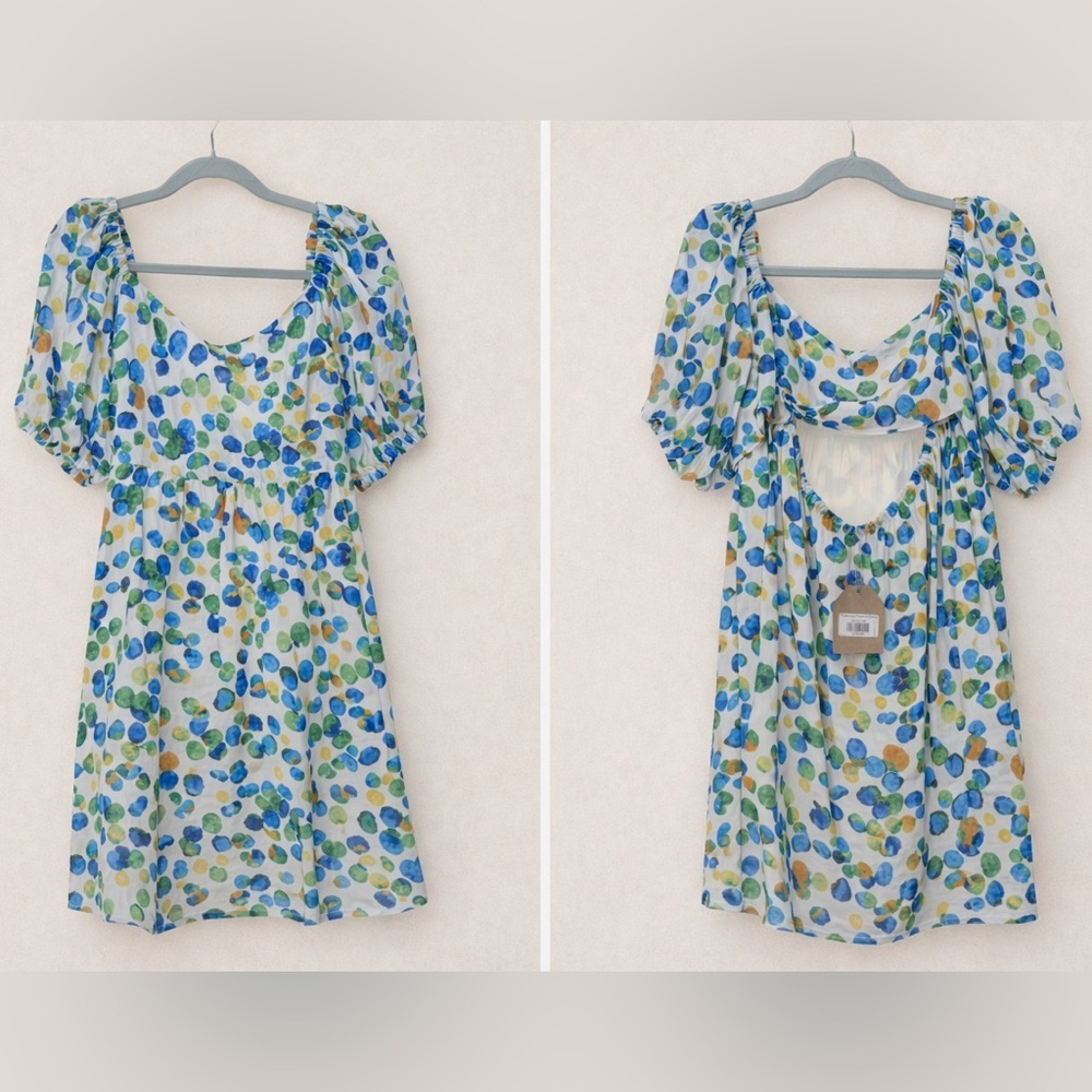 Kori Polka Dot Dress with Tie Back Detail - Picture 1 of 2